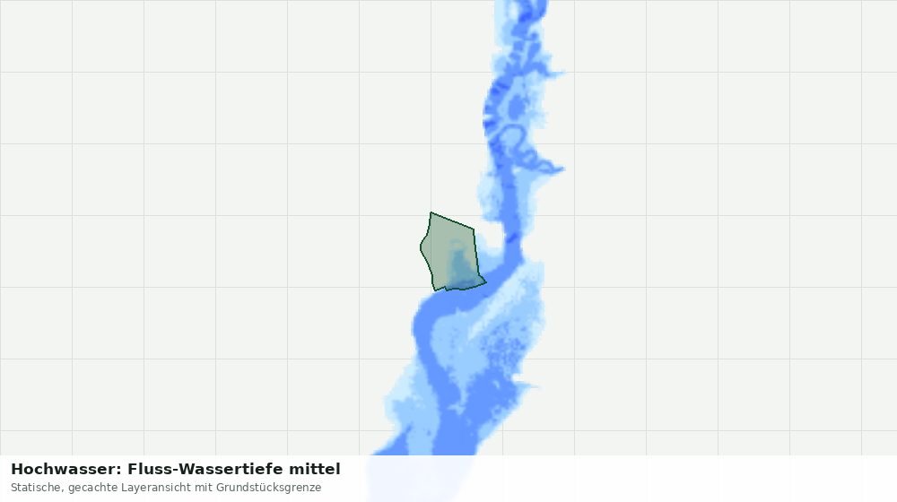 Statische Kartenansicht: Hochwasser: Fluss-Wassertiefe mittel