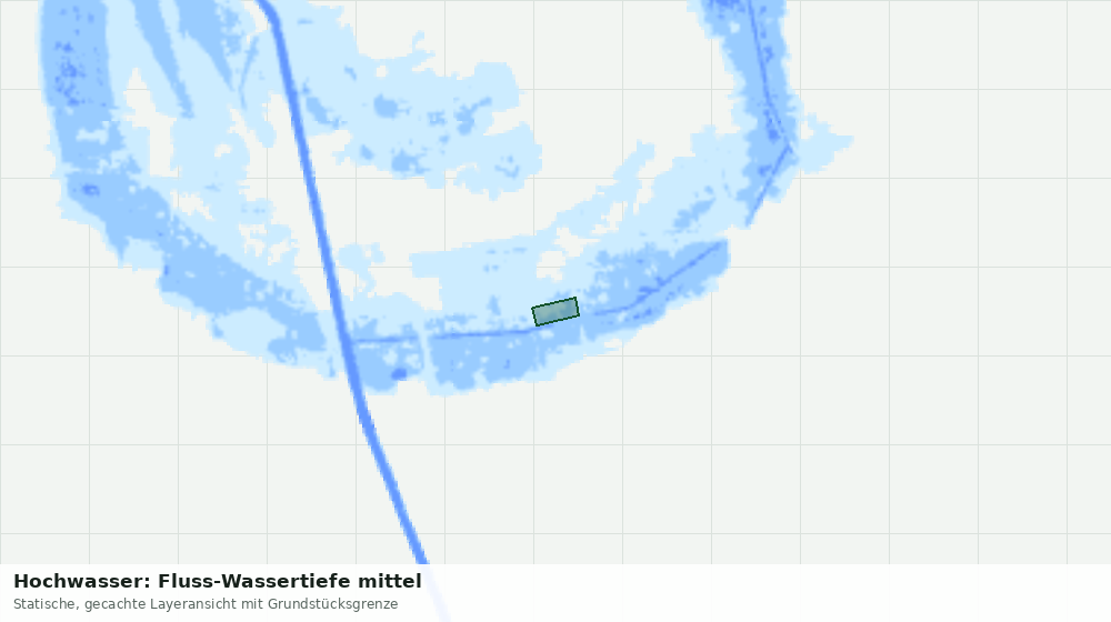 Statische Kartenansicht: Hochwasser: Fluss-Wassertiefe mittel
