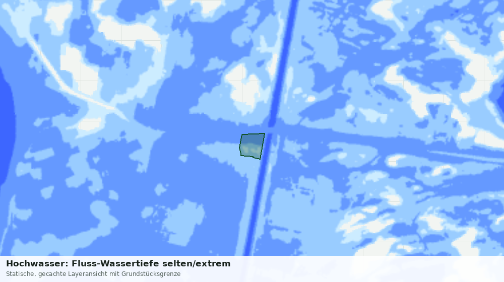 Statische Kartenansicht: Hochwasser: Fluss-Wassertiefe selten/extrem