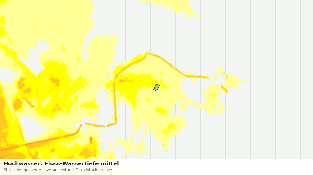 Statische Kartenansicht: Hochwasser: Fluss-Wassertiefe mittel