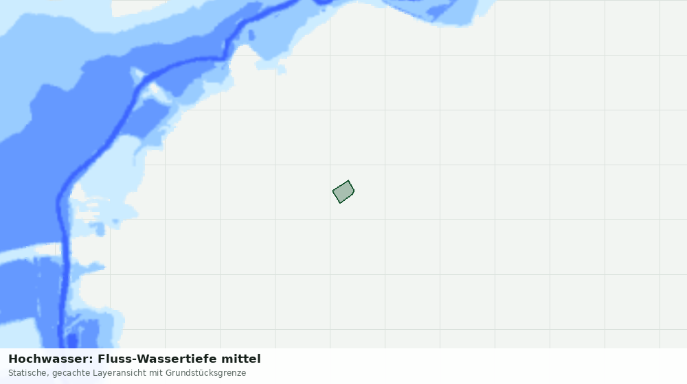 Statische Kartenansicht: Hochwasser: Fluss-Wassertiefe mittel