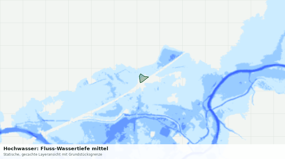 Statische Kartenansicht: Hochwasser: Fluss-Wassertiefe mittel