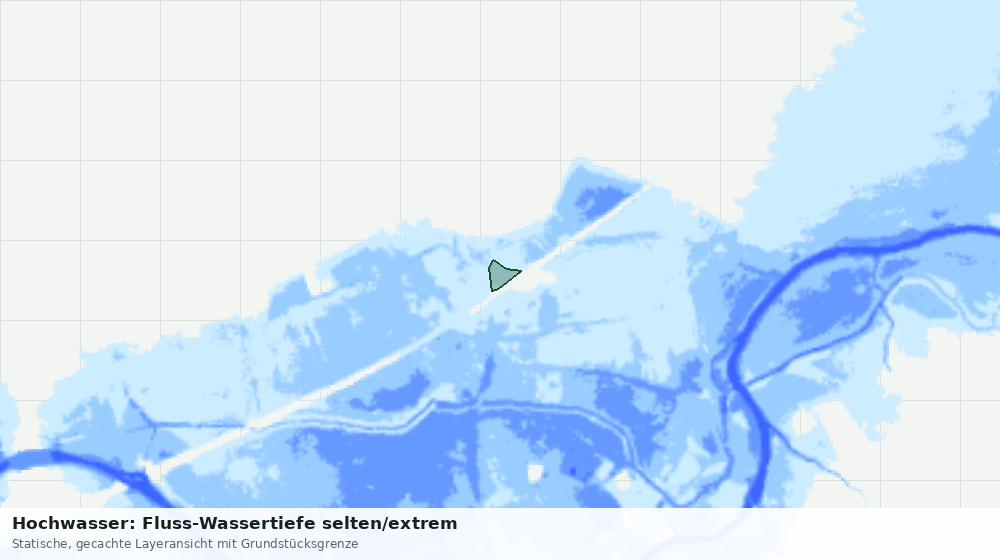 Statische Kartenansicht: Hochwasser: Fluss-Wassertiefe selten/extrem