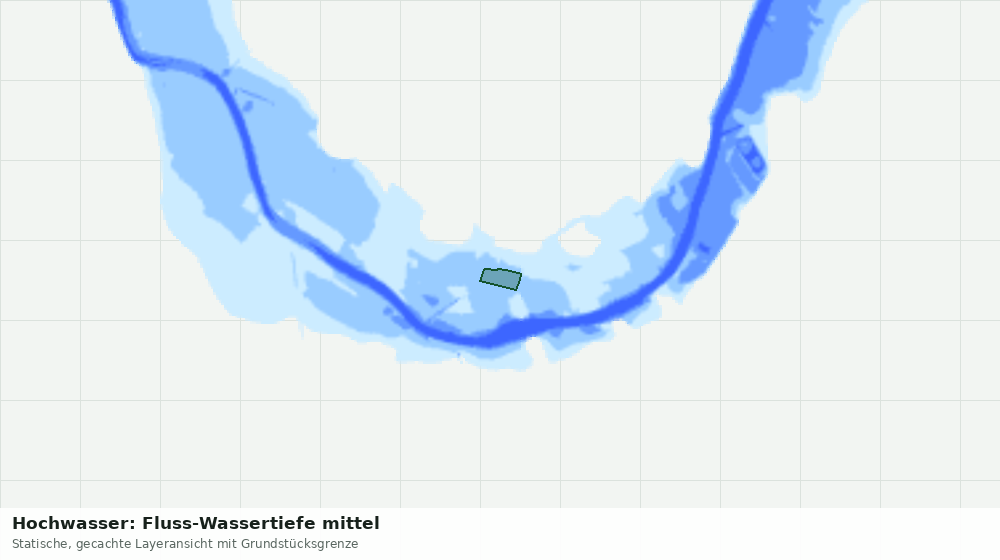 Statische Kartenansicht: Hochwasser: Fluss-Wassertiefe mittel