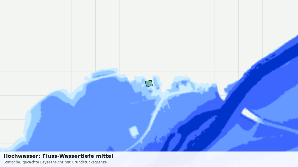 Statische Kartenansicht: Hochwasser: Fluss-Wassertiefe mittel