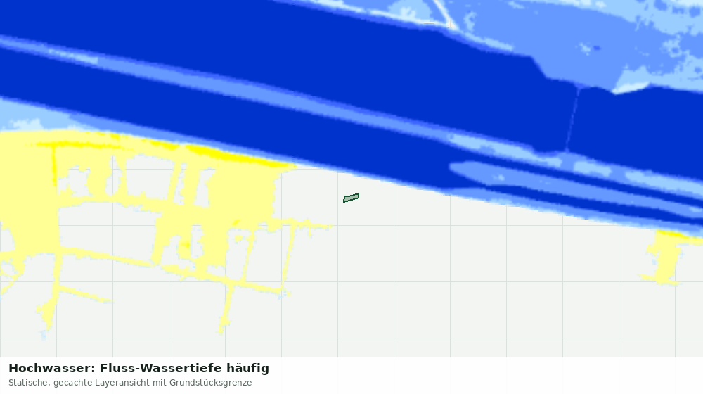 Statische Kartenansicht: Hochwasser: Fluss-Wassertiefe häufig