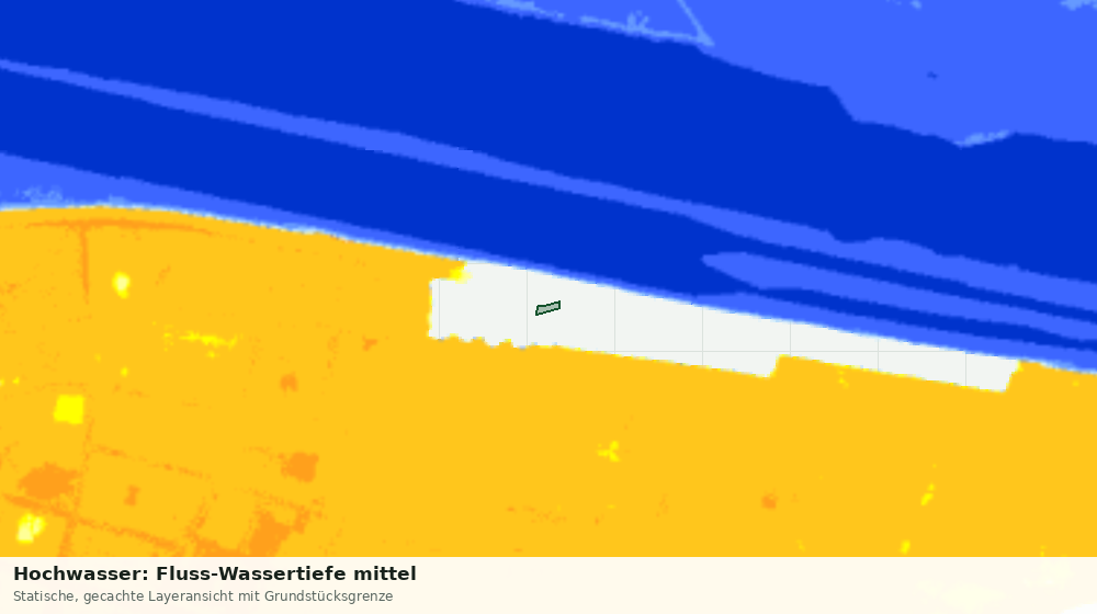 Statische Kartenansicht: Hochwasser: Fluss-Wassertiefe mittel