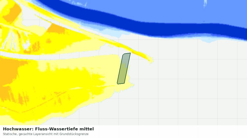 Statische Kartenansicht: Hochwasser: Fluss-Wassertiefe mittel