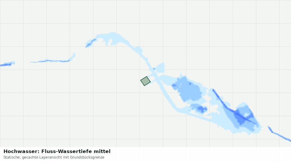 Statische Kartenansicht: Hochwasser: Fluss-Wassertiefe mittel