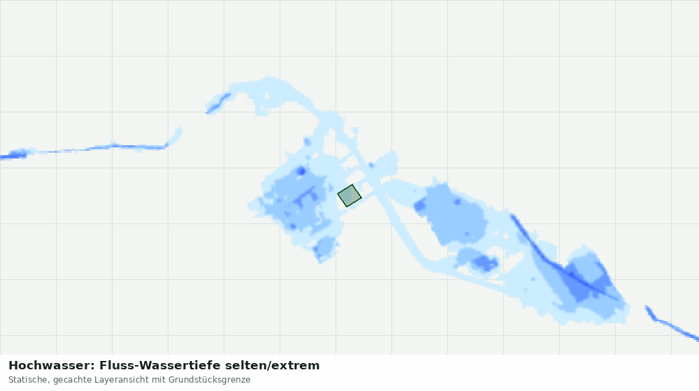 Statische Kartenansicht: Hochwasser: Fluss-Wassertiefe selten/extrem