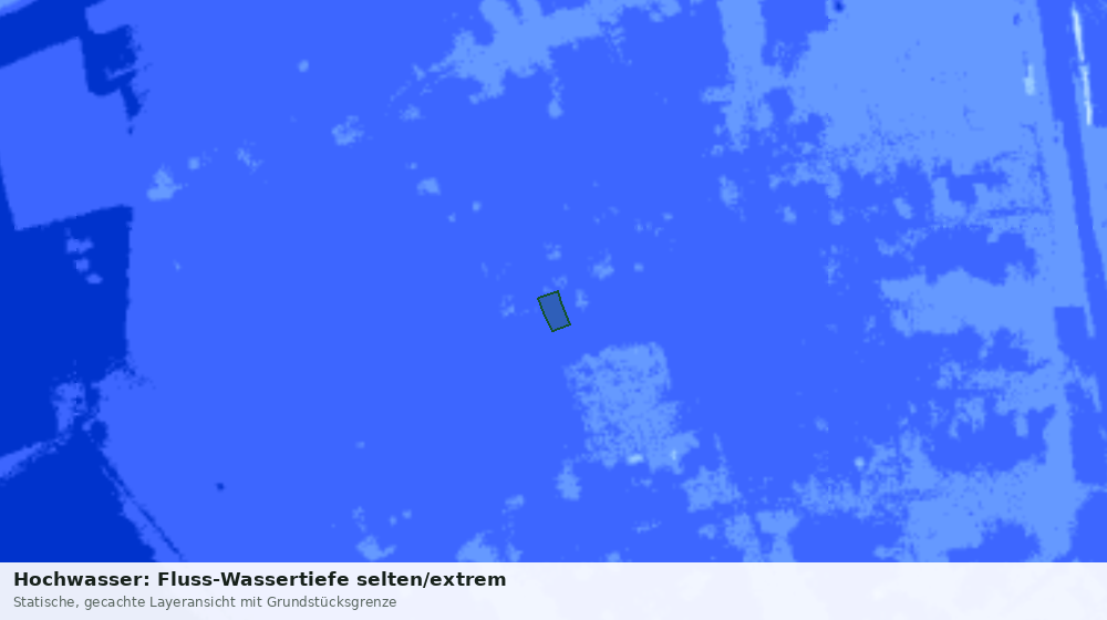 Statische Kartenansicht: Hochwasser: Fluss-Wassertiefe selten/extrem