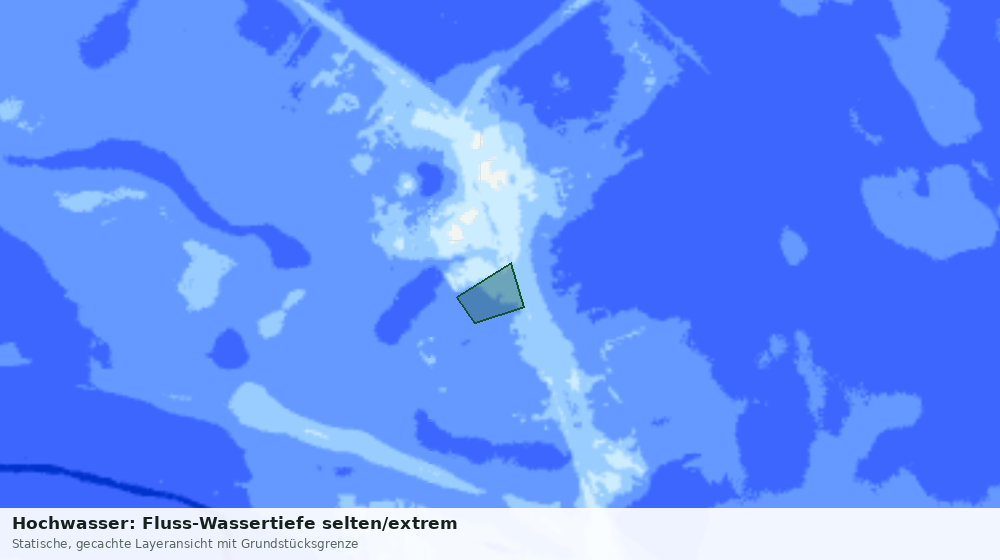Statische Kartenansicht: Hochwasser: Fluss-Wassertiefe selten/extrem