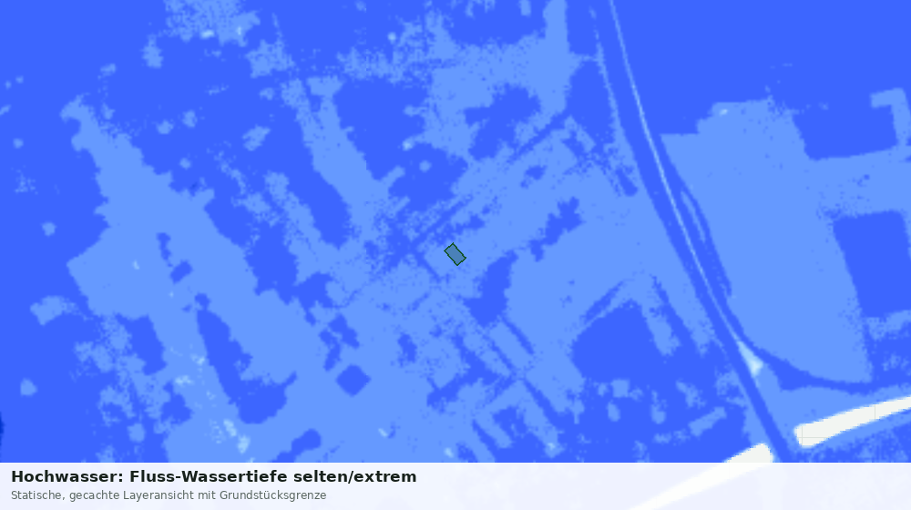 Statische Kartenansicht: Hochwasser: Fluss-Wassertiefe selten/extrem