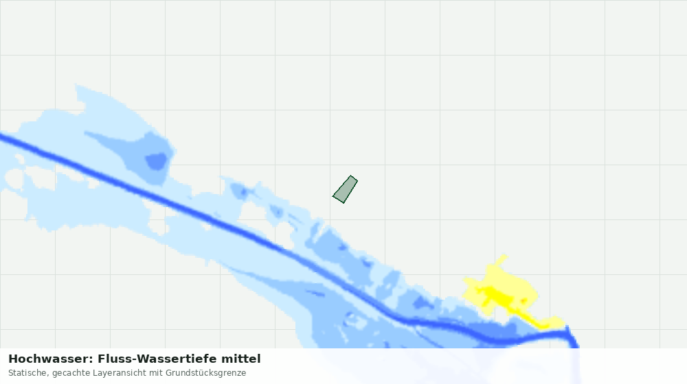 Statische Kartenansicht: Hochwasser: Fluss-Wassertiefe mittel