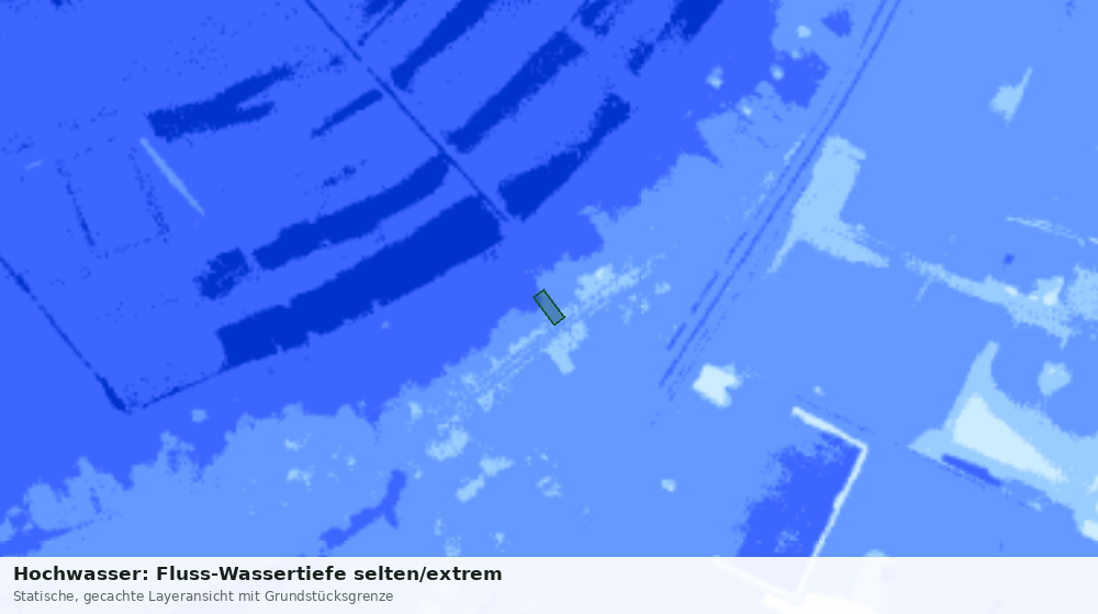 Statische Kartenansicht: Hochwasser: Fluss-Wassertiefe selten/extrem