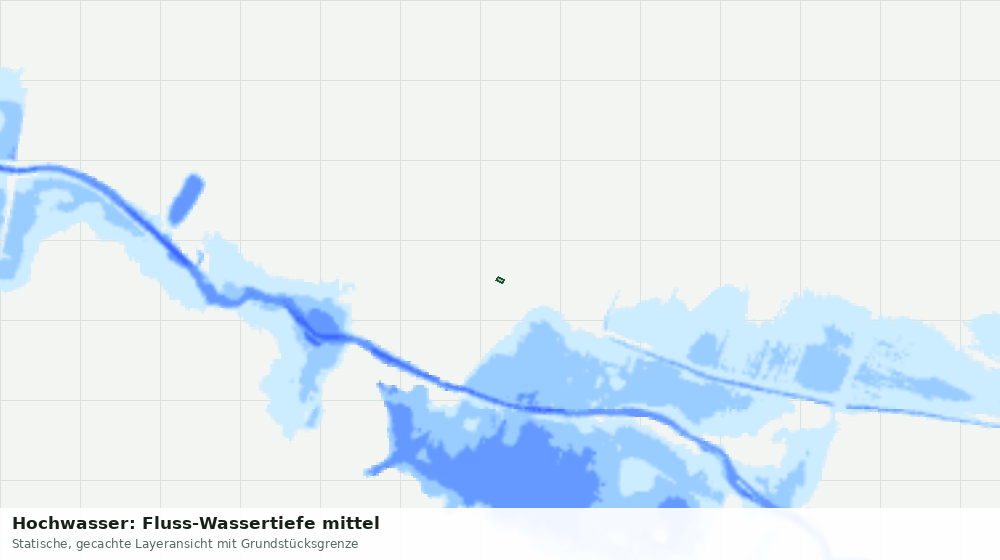 Statische Kartenansicht: Hochwasser: Fluss-Wassertiefe mittel