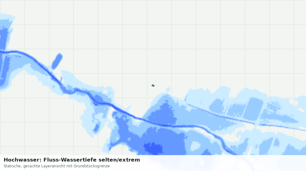 Statische Kartenansicht: Hochwasser: Fluss-Wassertiefe selten/extrem