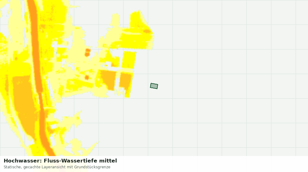 Statische Kartenansicht: Hochwasser: Fluss-Wassertiefe mittel