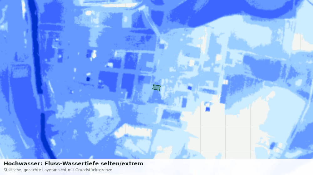 Statische Kartenansicht: Hochwasser: Fluss-Wassertiefe selten/extrem