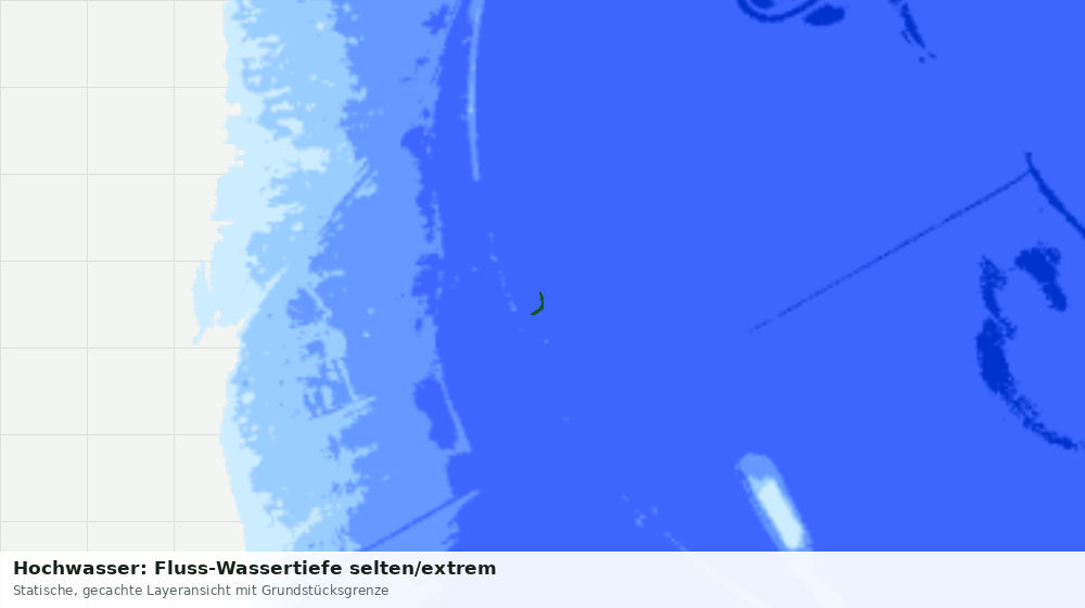 Statische Kartenansicht: Hochwasser: Fluss-Wassertiefe selten/extrem