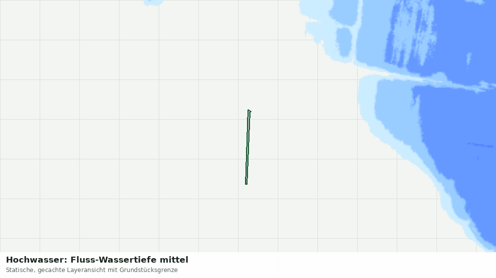 Statische Kartenansicht: Hochwasser: Fluss-Wassertiefe mittel