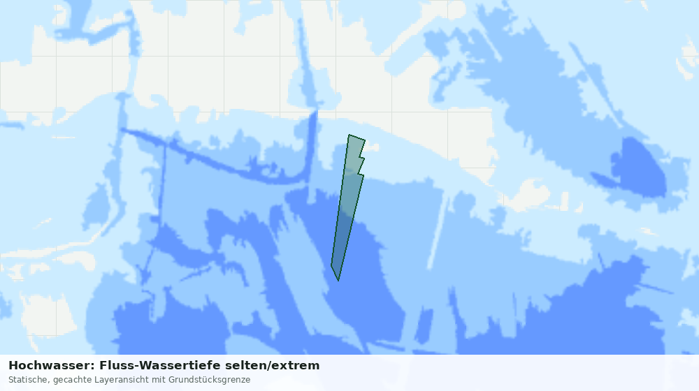Statische Kartenansicht: Hochwasser: Fluss-Wassertiefe selten/extrem