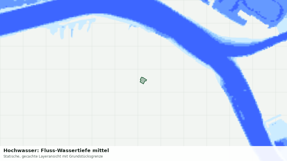 Statische Kartenansicht: Hochwasser: Fluss-Wassertiefe mittel