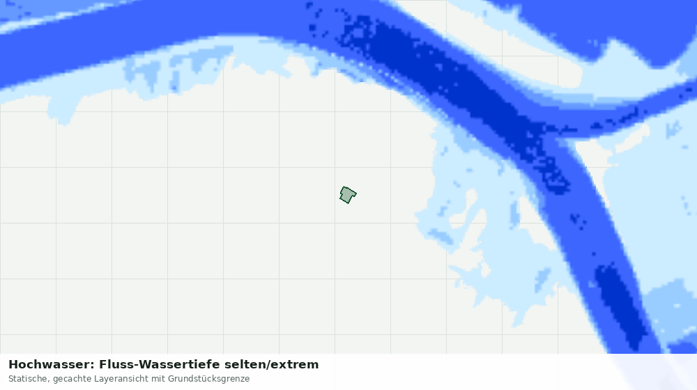 Statische Kartenansicht: Hochwasser: Fluss-Wassertiefe selten/extrem
