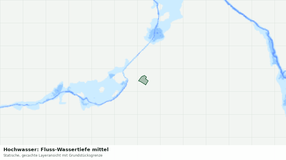 Statische Kartenansicht: Hochwasser: Fluss-Wassertiefe mittel