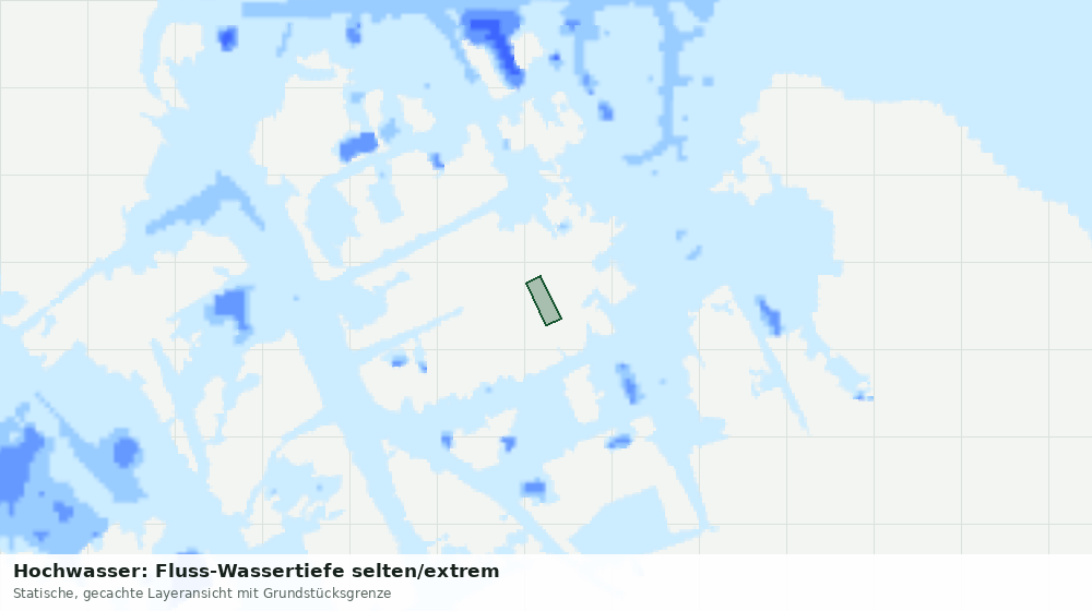 Statische Kartenansicht: Hochwasser: Fluss-Wassertiefe selten/extrem