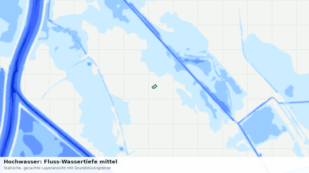 Statische Kartenansicht: Hochwasser: Fluss-Wassertiefe mittel