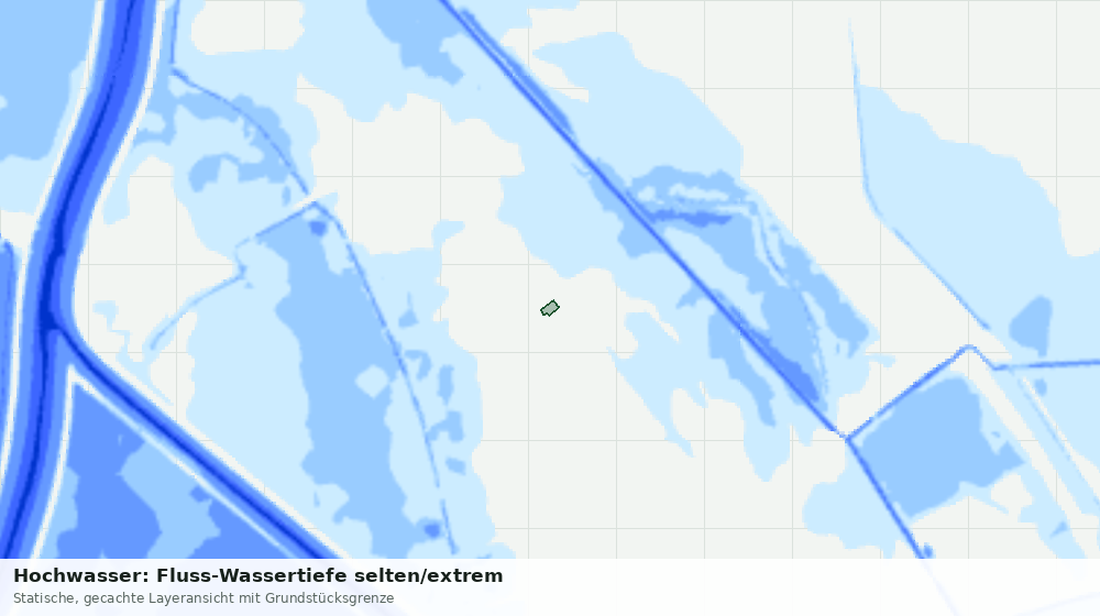 Statische Kartenansicht: Hochwasser: Fluss-Wassertiefe selten/extrem