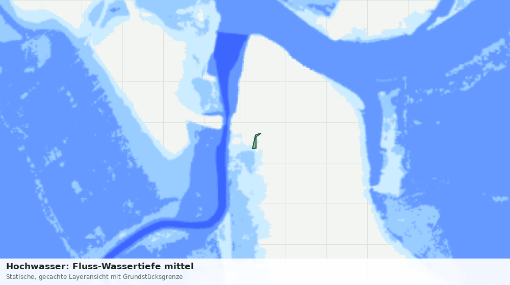 Statische Kartenansicht: Hochwasser: Fluss-Wassertiefe mittel