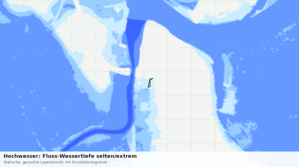 Statische Kartenansicht: Hochwasser: Fluss-Wassertiefe selten/extrem