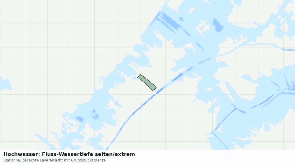 Statische Kartenansicht: Hochwasser: Fluss-Wassertiefe selten/extrem