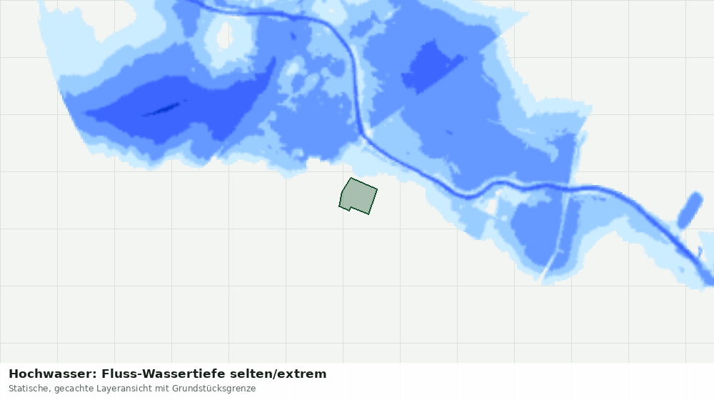 Statische Kartenansicht: Hochwasser: Fluss-Wassertiefe selten/extrem