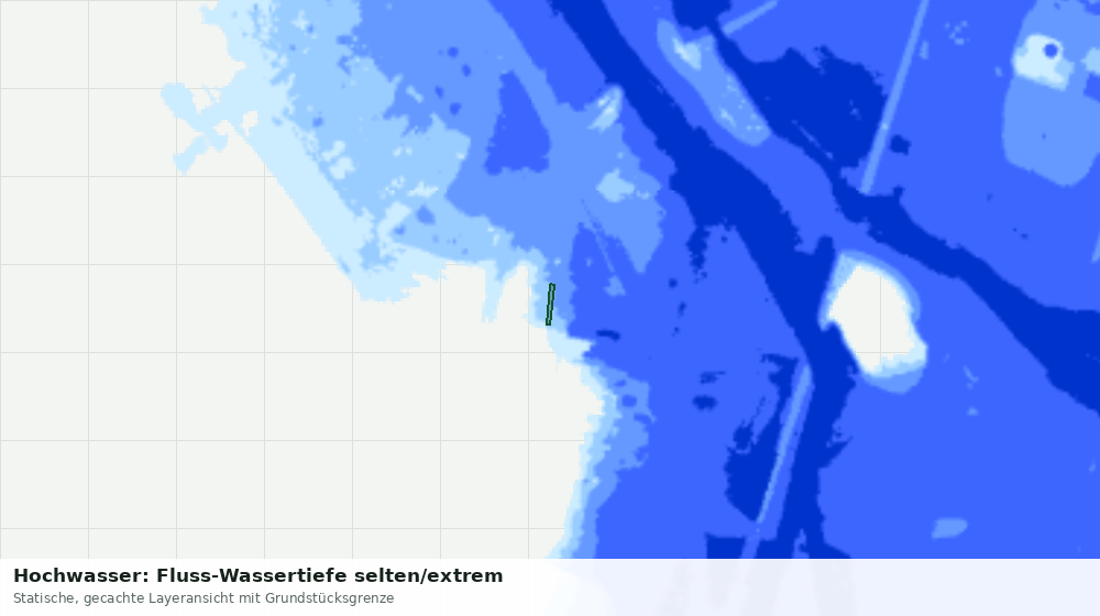 Statische Kartenansicht: Hochwasser: Fluss-Wassertiefe selten/extrem