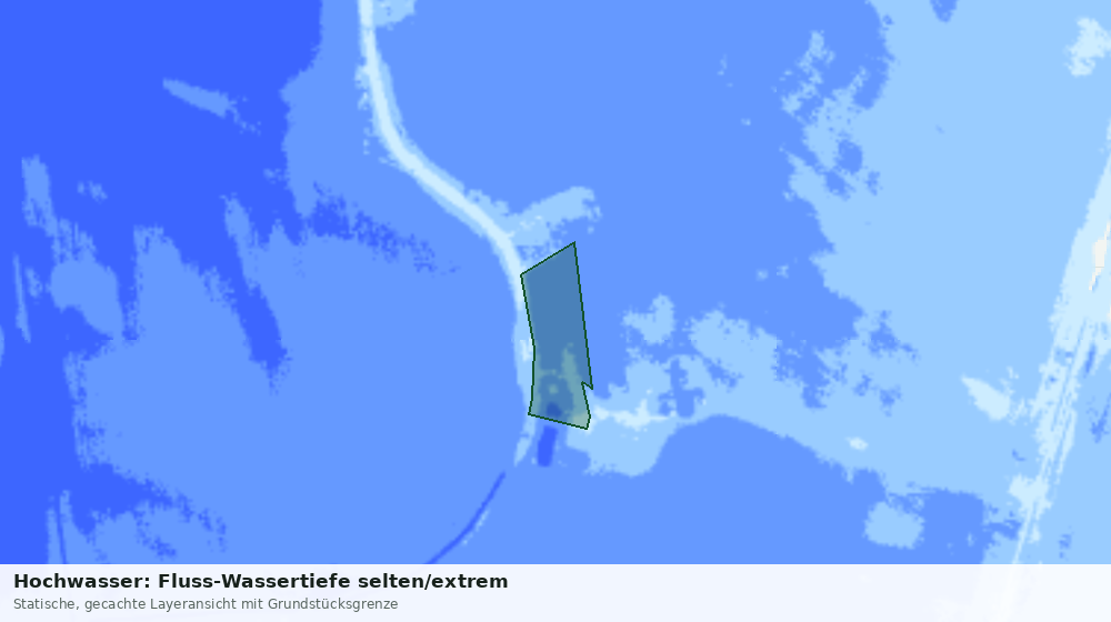 Statische Kartenansicht: Hochwasser: Fluss-Wassertiefe selten/extrem