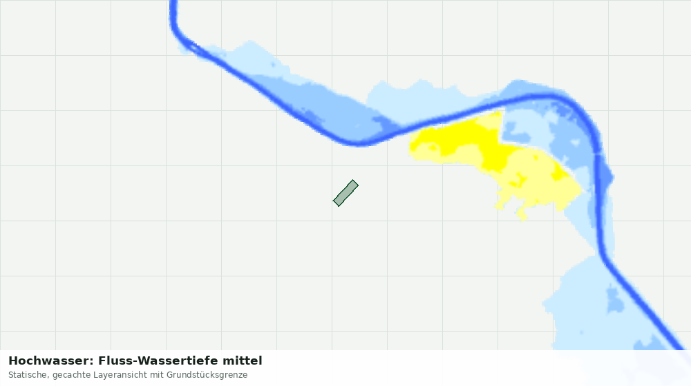 Statische Kartenansicht: Hochwasser: Fluss-Wassertiefe mittel