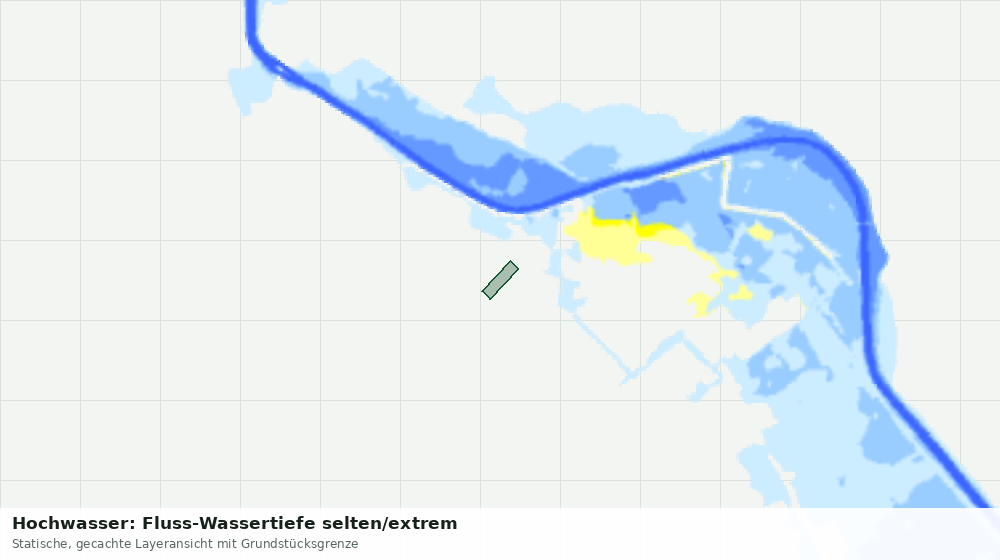 Statische Kartenansicht: Hochwasser: Fluss-Wassertiefe selten/extrem