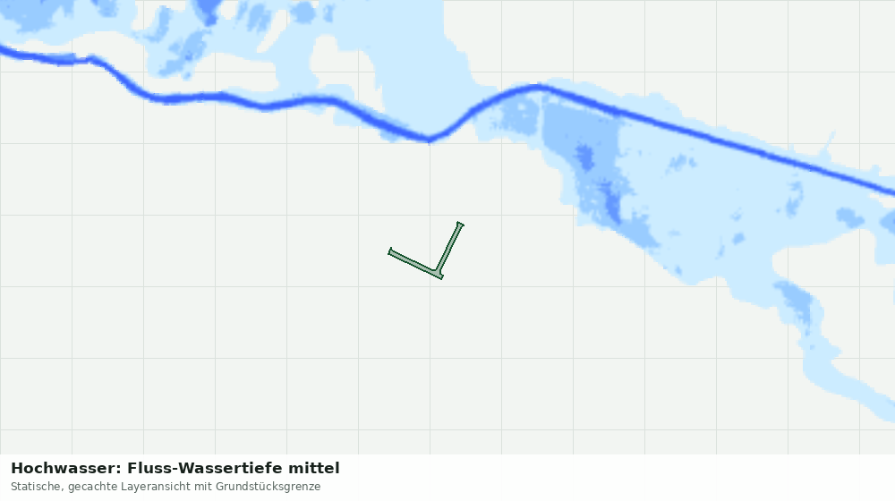 Statische Kartenansicht: Hochwasser: Fluss-Wassertiefe mittel