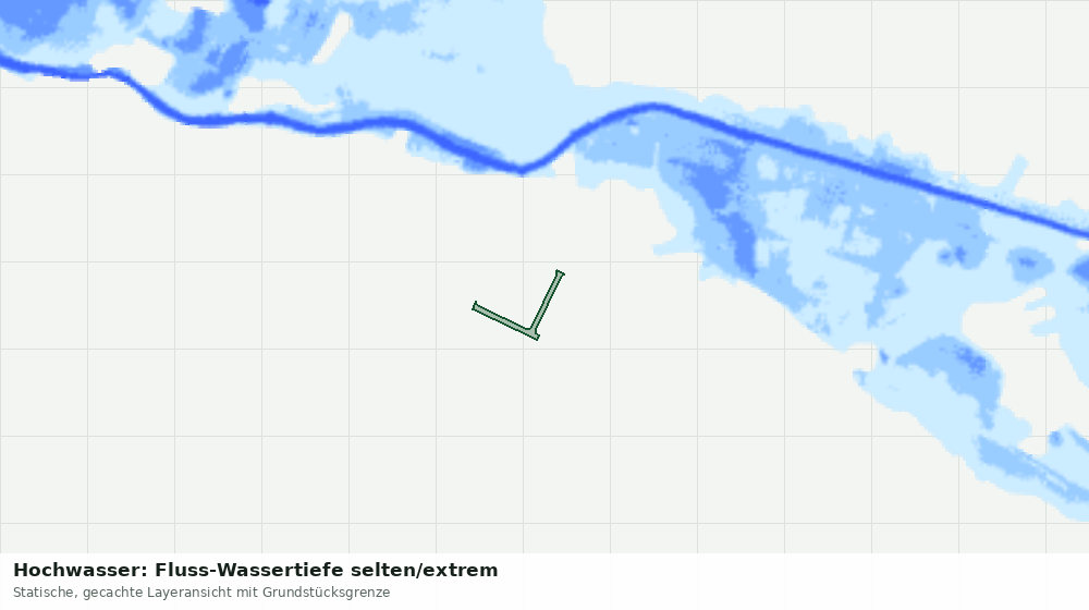 Statische Kartenansicht: Hochwasser: Fluss-Wassertiefe selten/extrem