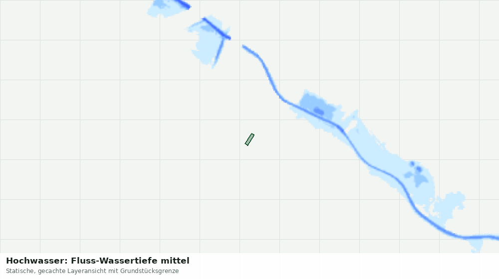 Statische Kartenansicht: Hochwasser: Fluss-Wassertiefe mittel