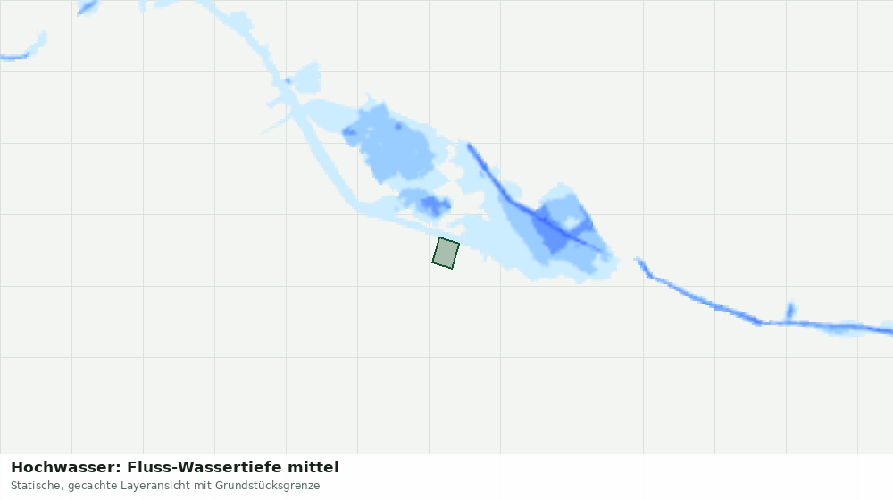 Statische Kartenansicht: Hochwasser: Fluss-Wassertiefe mittel