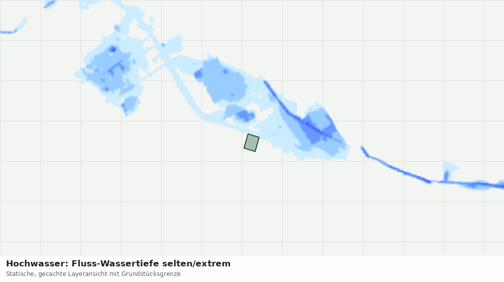 Statische Kartenansicht: Hochwasser: Fluss-Wassertiefe selten/extrem