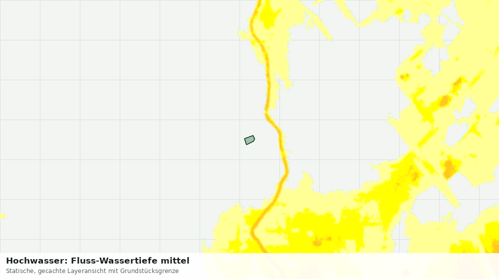Statische Kartenansicht: Hochwasser: Fluss-Wassertiefe mittel
