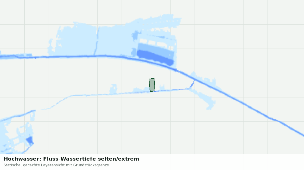 Statische Kartenansicht: Hochwasser: Fluss-Wassertiefe selten/extrem