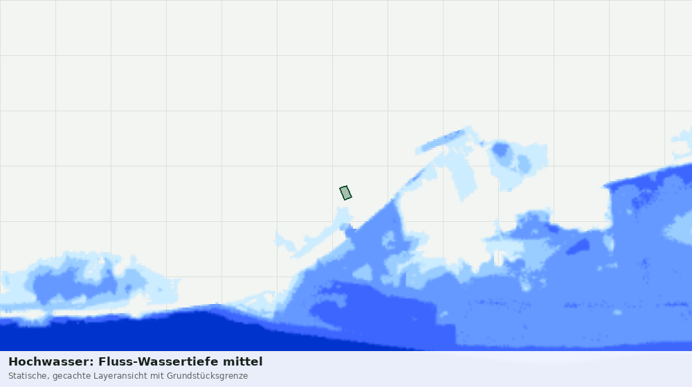 Statische Kartenansicht: Hochwasser: Fluss-Wassertiefe mittel