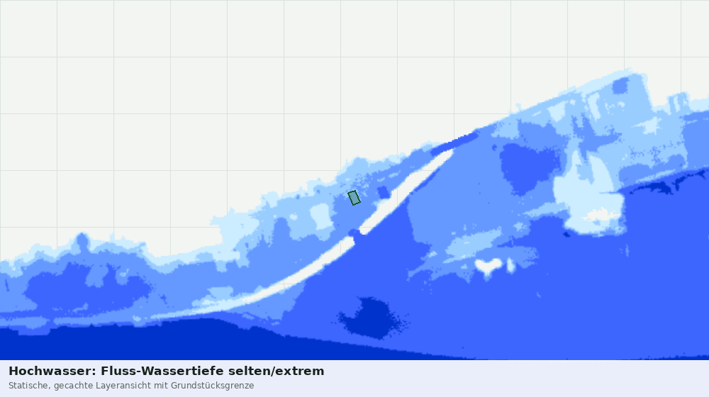 Statische Kartenansicht: Hochwasser: Fluss-Wassertiefe selten/extrem