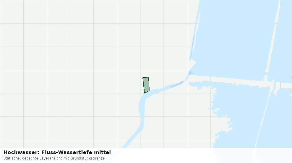 Statische Kartenansicht: Hochwasser: Fluss-Wassertiefe mittel